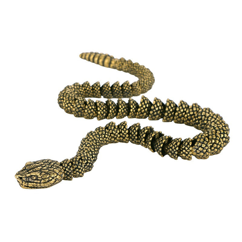 Antique Cobra Snake Sculpture for Dramatic Home Decor