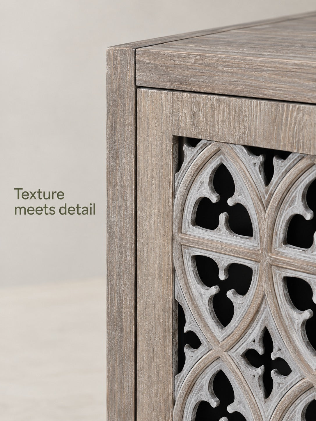 Antique Four Door Lattice Cabinet for Living Room Storage