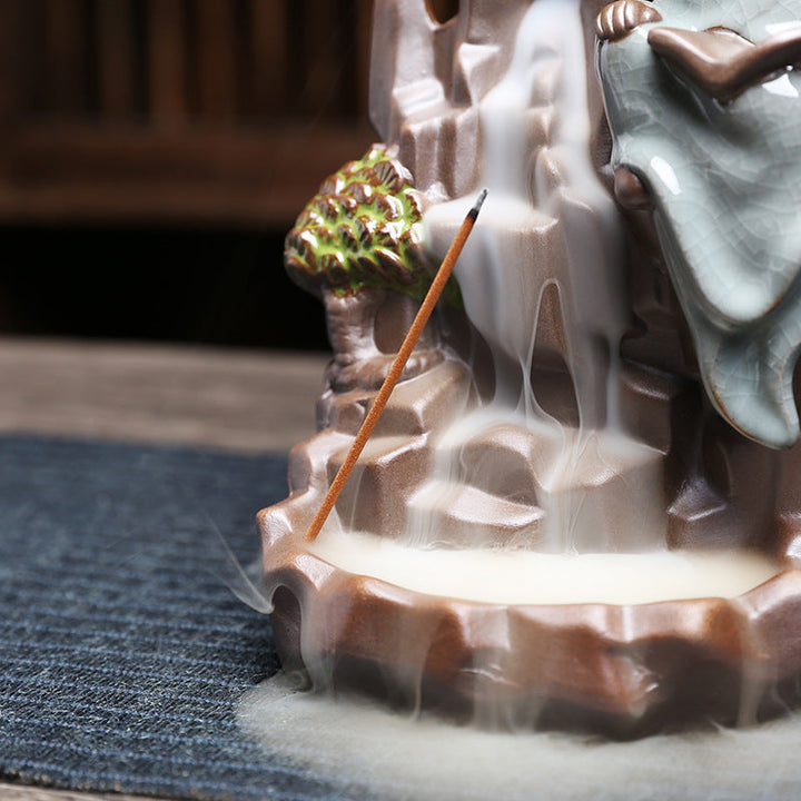 Backflow Incense Burner for Zen Smoke Waterfall Decor