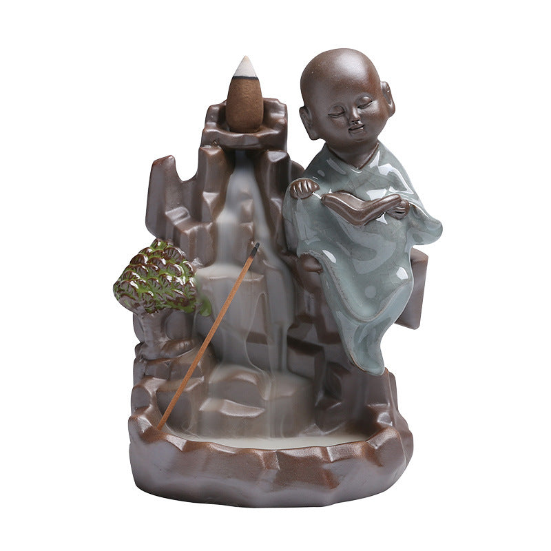 Backflow Incense Burner for Zen Smoke Waterfall Decor
