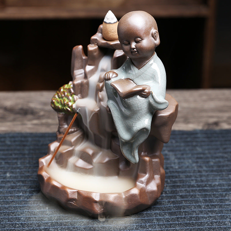 Backflow Incense Burner for Zen Smoke Waterfall Decor