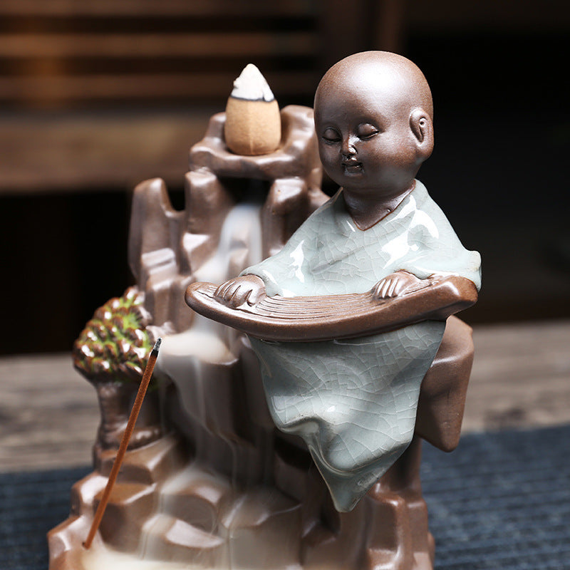 Backflow Incense Burner for Zen Smoke Waterfall Decor