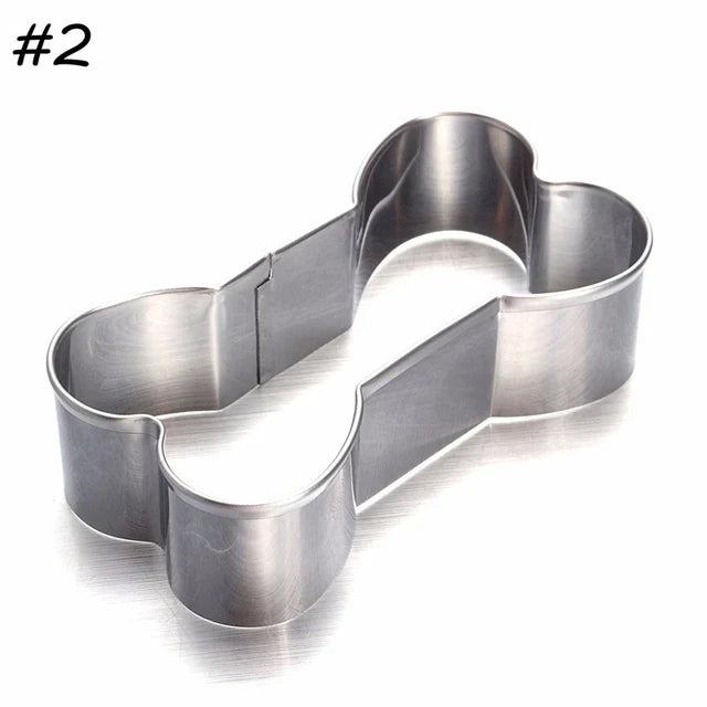 Dog Paw & Bone Cookie Cutters: Stainless Steel Trio