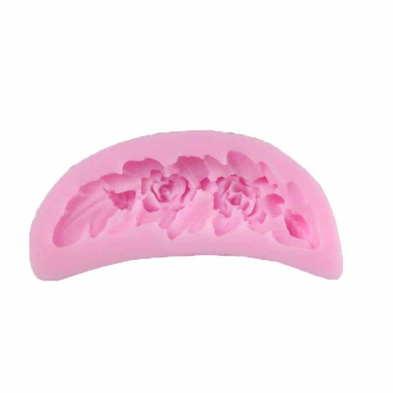 Silicone Rose & Leaf Fondant Mold for Cake Decorating