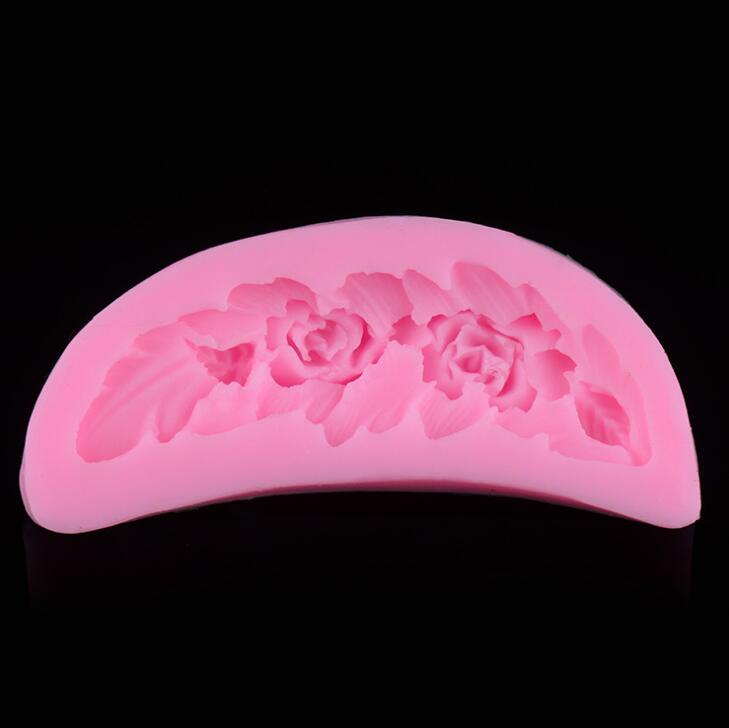 Silicone Rose & Leaf Fondant Mold for Cake Decorating