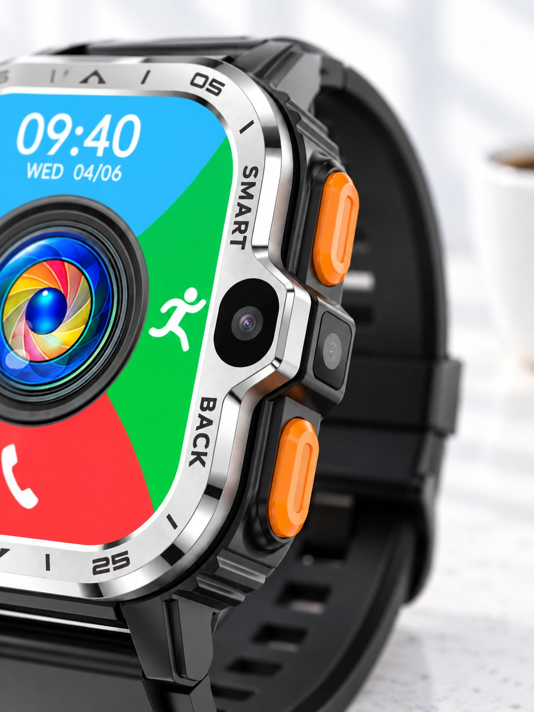 4G Smartwatch with Dual HD Camera and Health Tracking