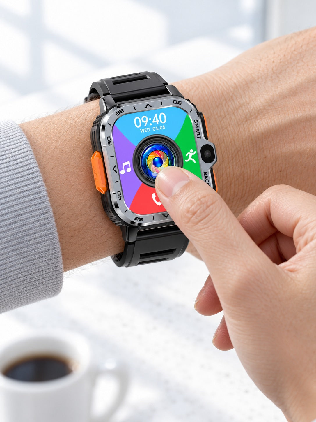 4G Smartwatch with Dual HD Camera and Health Tracking