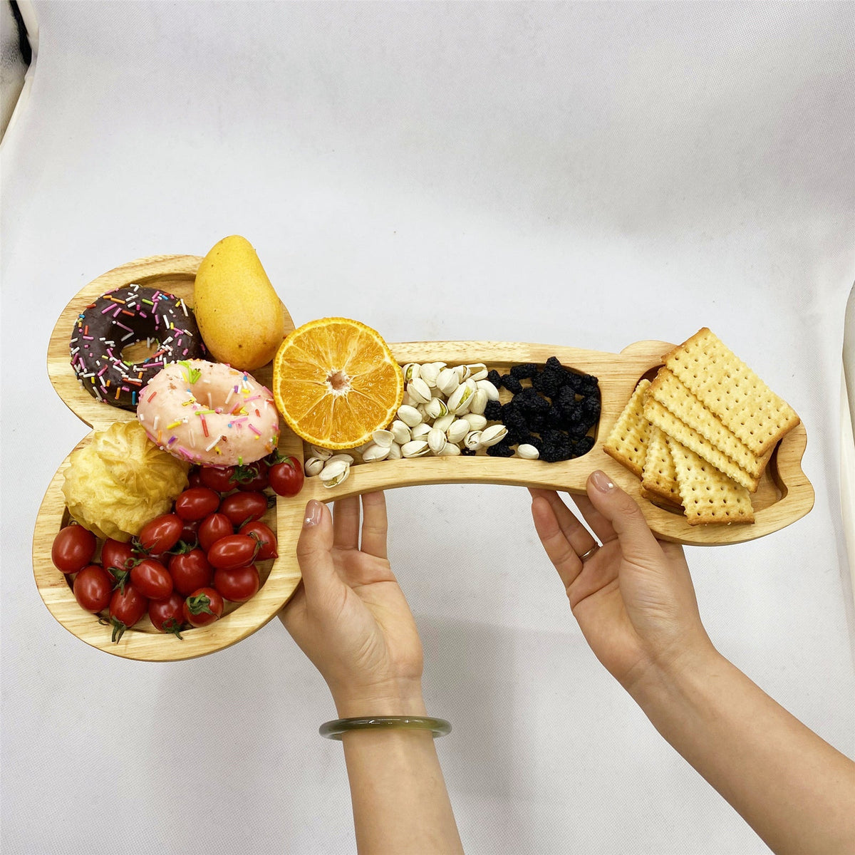 Wooden Aperitif Board for Charcuterie and Wine Nights