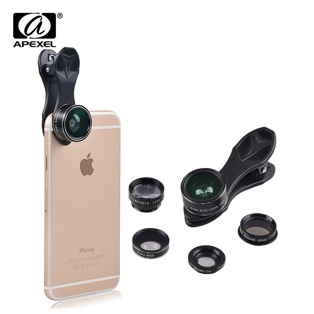 Phone Camera Lens Kit: Fisheye, Macro, Telephoto & CPL
