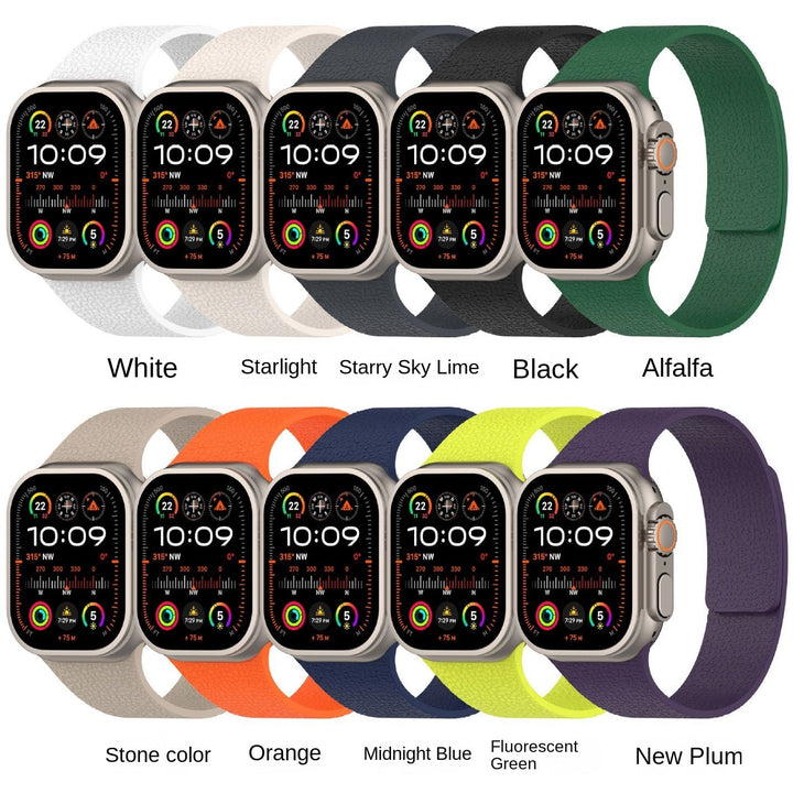 Litchi Silicone Magnetic Watch Band for Smartwatches