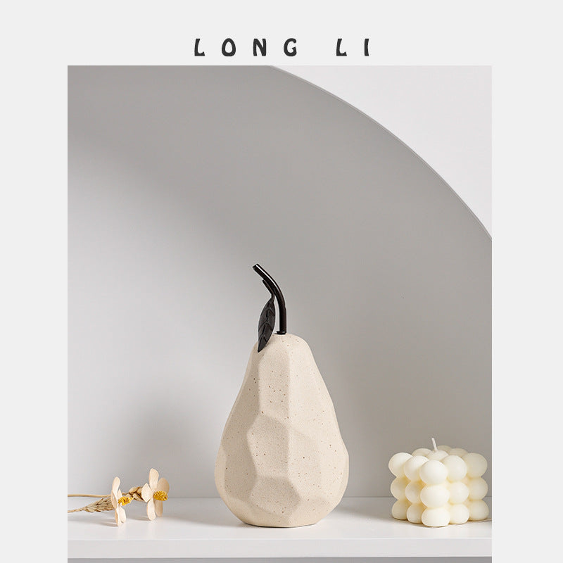 Ceramic Apple and Pear Decor for Wabi-Sabi Interiors
