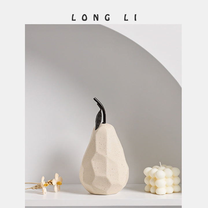 Ceramic Apple and Pear Decor for Wabi-Sabi Interiors