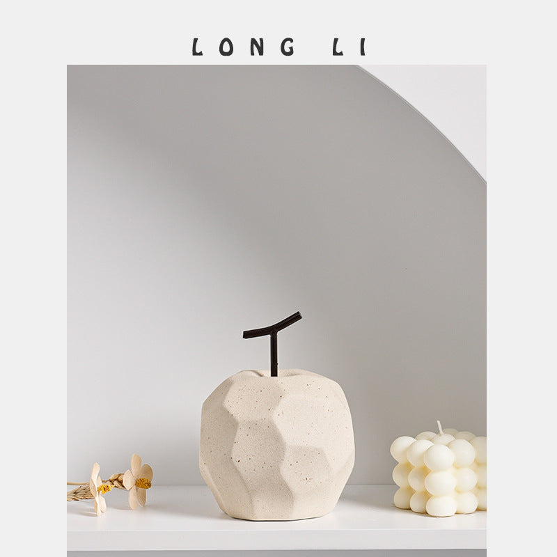 Ceramic Apple and Pear Decor for Wabi-Sabi Interiors