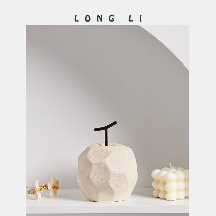 Ceramic Apple and Pear Decor for Wabi-Sabi Interiors