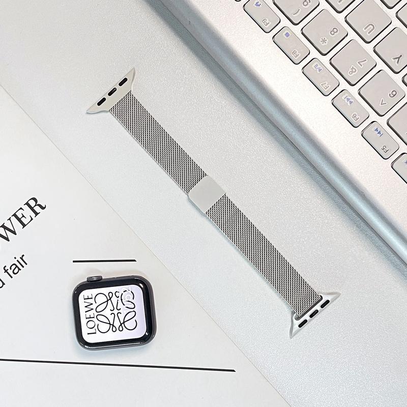 Milanese Loop Apple Watch Band, Slim Stainless Steel