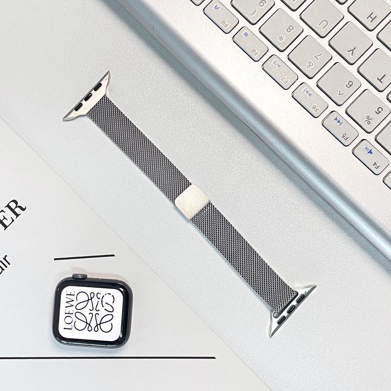 Milanese Loop Apple Watch Band, Slim Stainless Steel