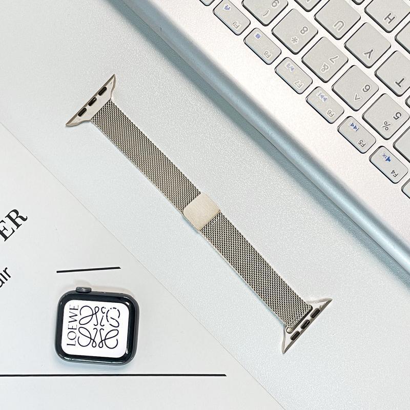 Milanese Loop Apple Watch Band, Slim Stainless Steel
