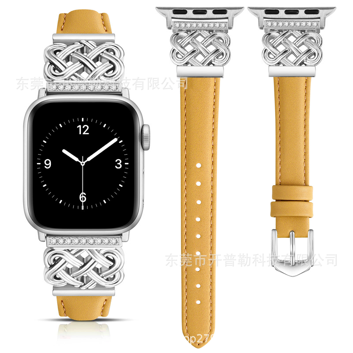Chinese Knot Apple Watch Band with Crystal Metal Buckle