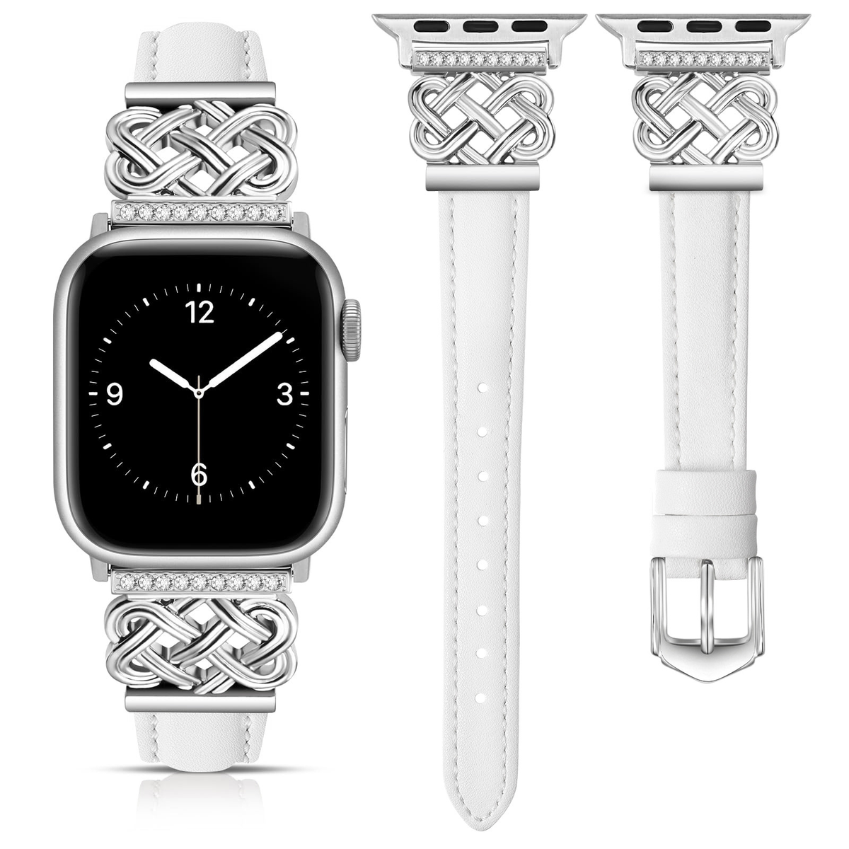 Chinese Knot Apple Watch Band with Crystal Metal Buckle