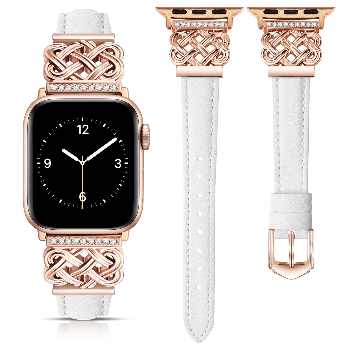 Chinese Knot Apple Watch Band with Crystal Metal Buckle