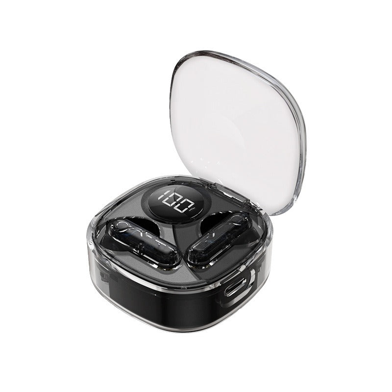 Transparent Wireless Earbuds with LED Battery Display