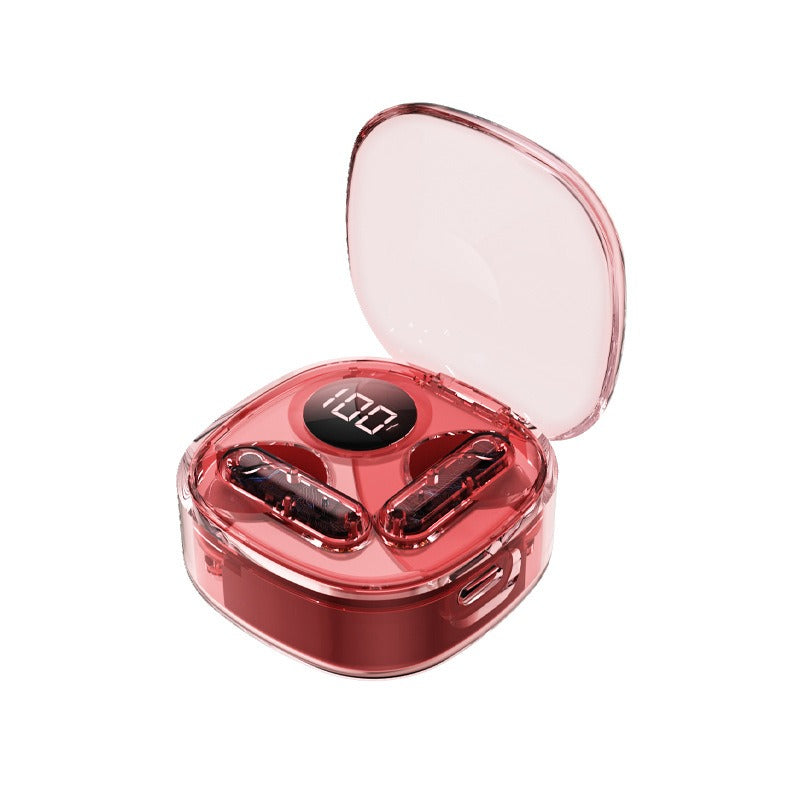 Transparent Wireless Earbuds with LED Battery Display