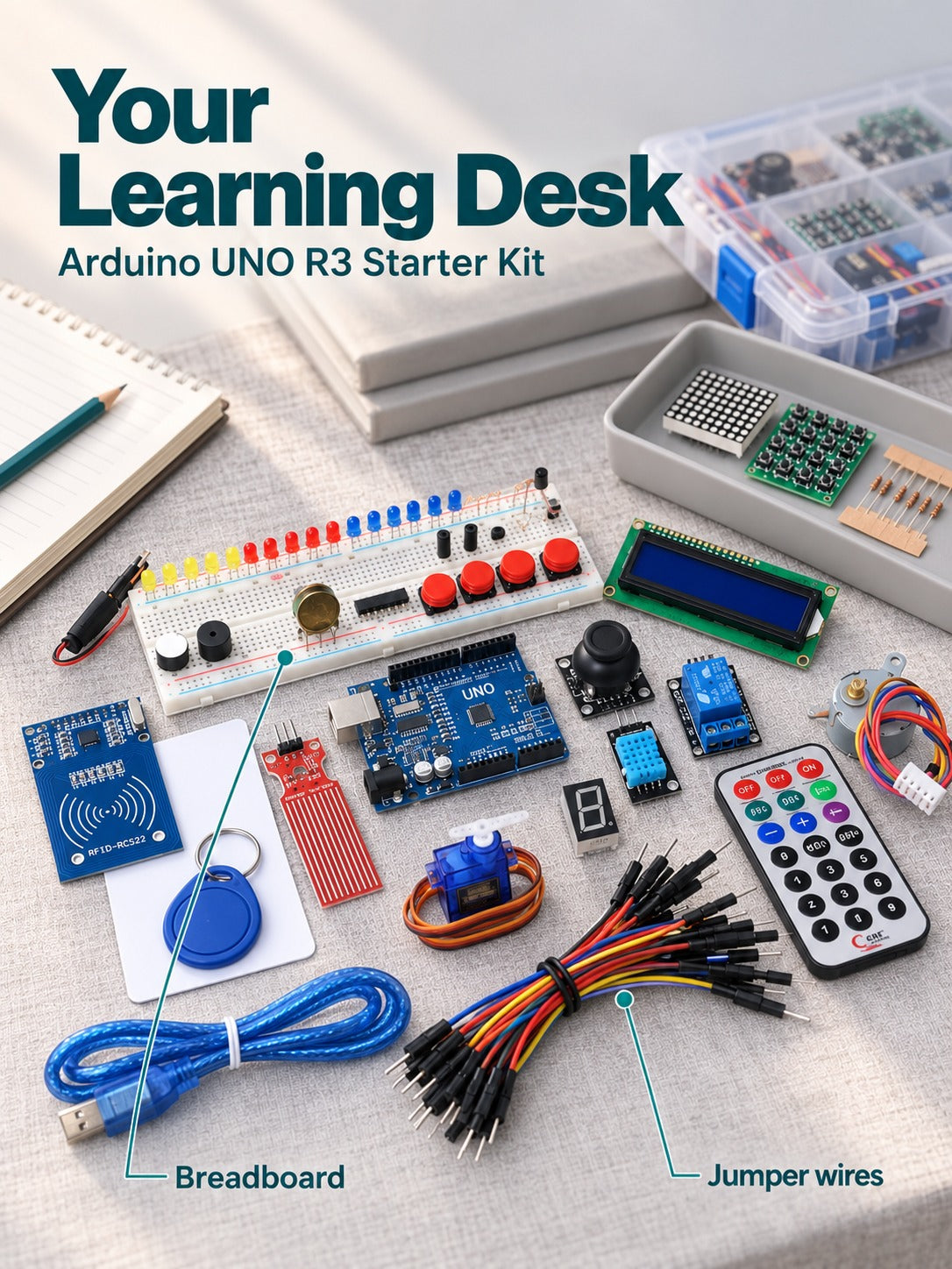 Arduino UNO R3 RFID Starter Kit with Learning Suite
