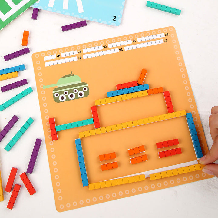 Wooden Math Puzzle Set for Hands-On Early Math Learning