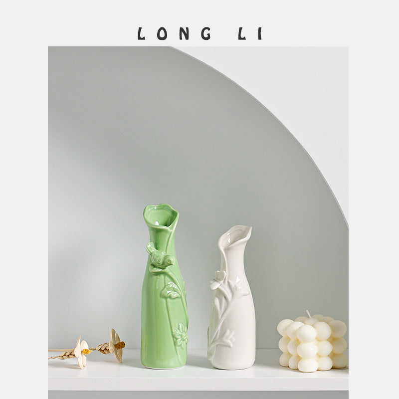 Mini Ceramic Vase for Whimsical Pastel Shelf Decor
