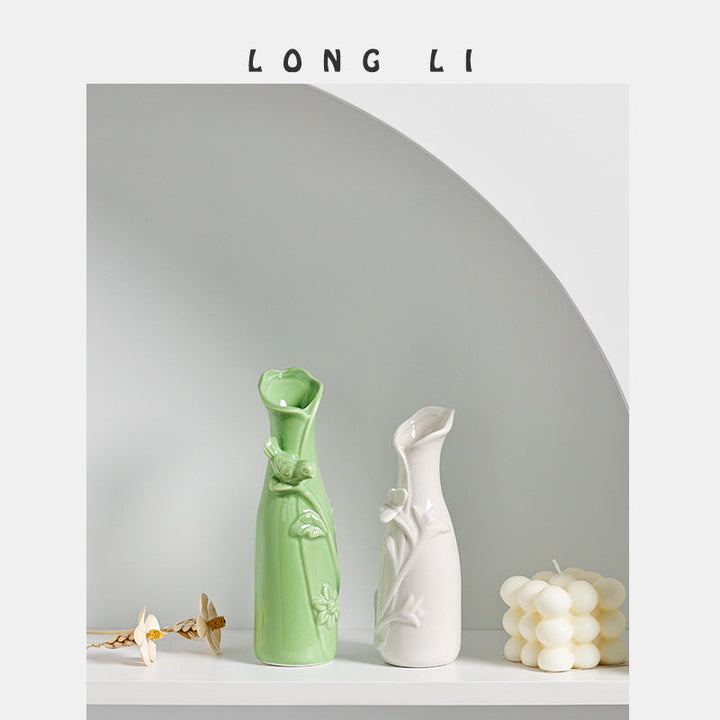 Mini Ceramic Vase for Whimsical Pastel Shelf Decor