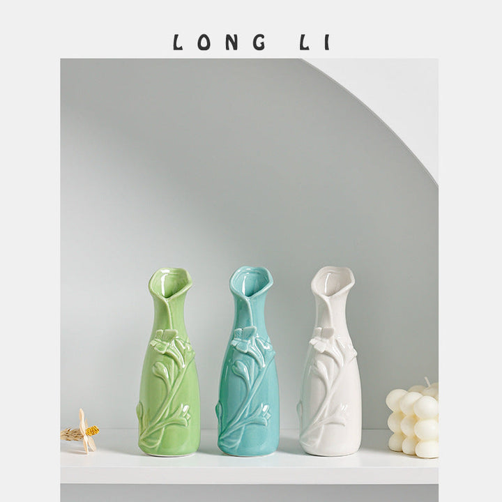 Mini Ceramic Vase for Whimsical Pastel Shelf Decor