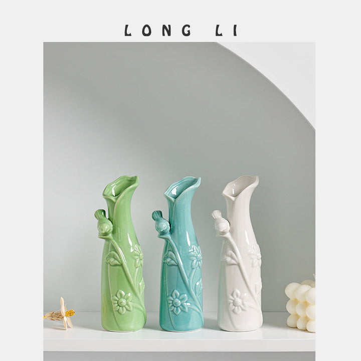 Mini Ceramic Vase for Whimsical Pastel Shelf Decor