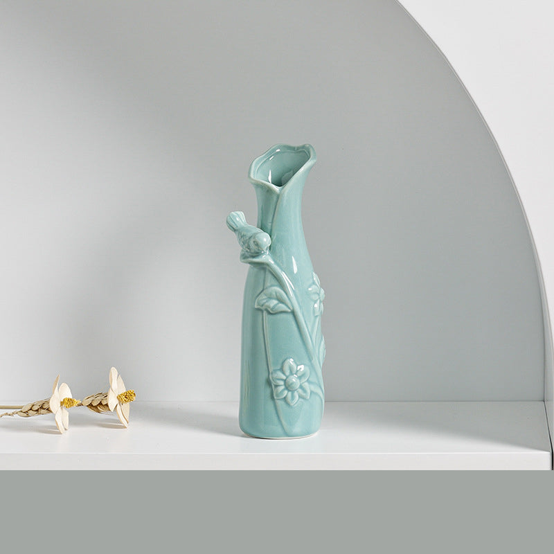 Mini Ceramic Vase for Whimsical Pastel Shelf Decor