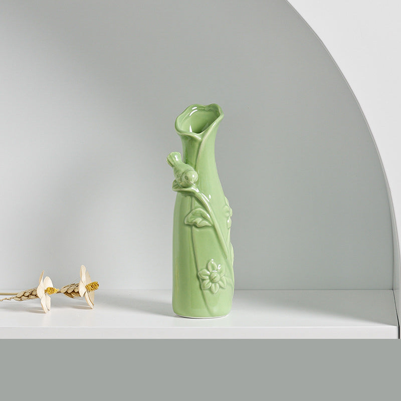 Mini Ceramic Vase for Whimsical Pastel Shelf Decor