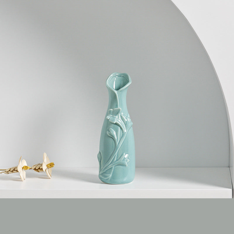 Mini Ceramic Vase for Whimsical Pastel Shelf Decor