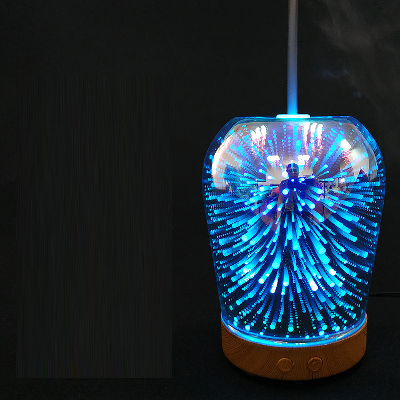 Aromatherapy Diffuser Lamp with 3D Firework Glass