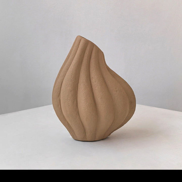 Sculptural Ceramic Vase for Shelf, Console & TV Cabinet