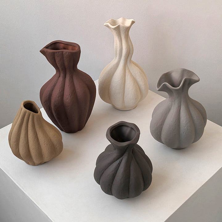 Sculptural Ceramic Vase for Shelf, Console & TV Cabinet