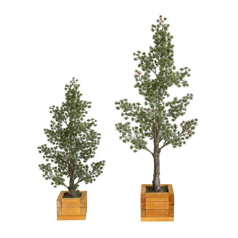 Artificial Pine Tree Decor for Festive Small Spaces
