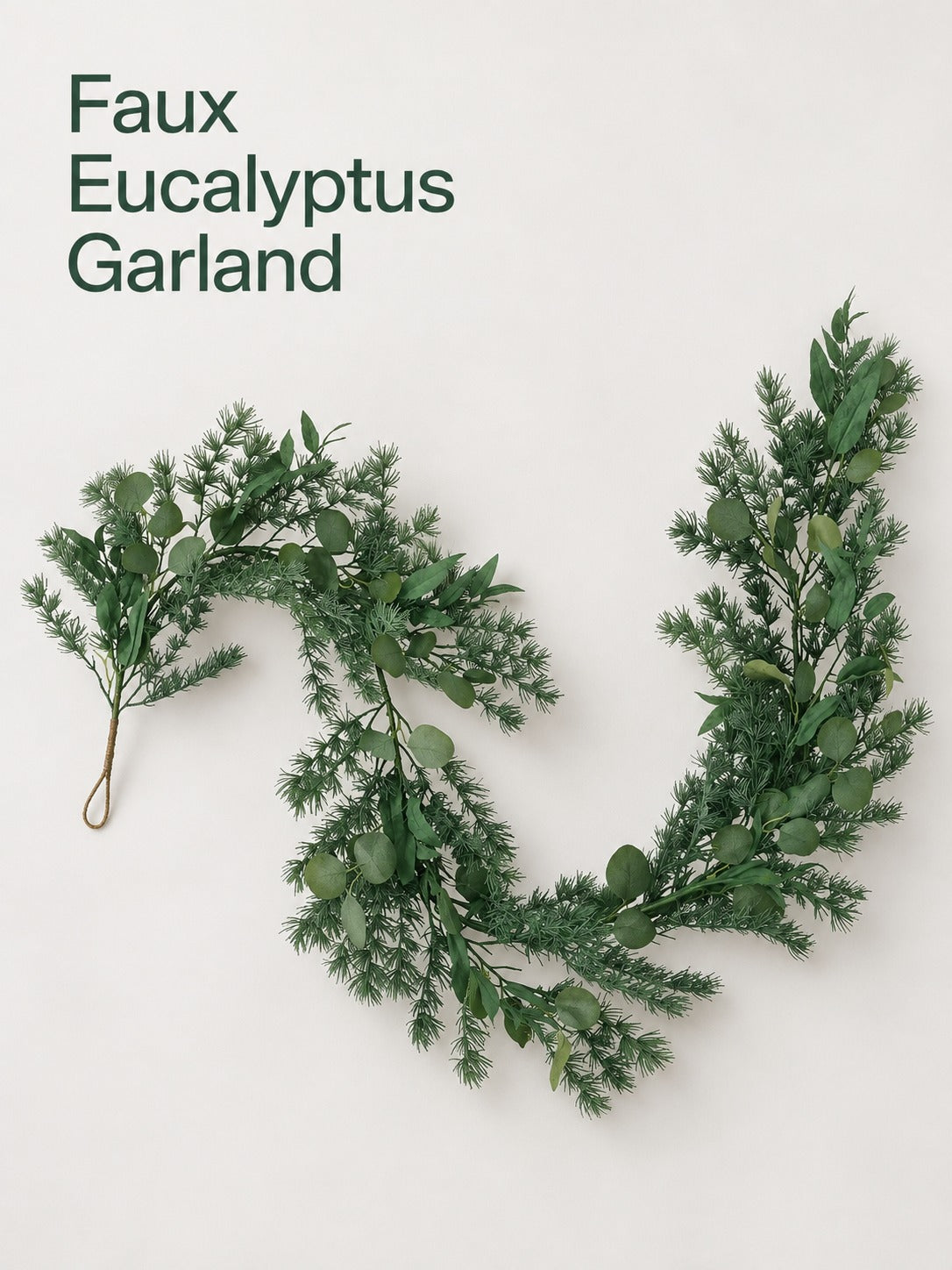 Artificial Eucalyptus Garland 5.5 ft for Mantel Decor