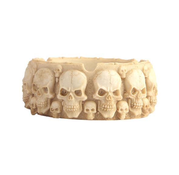 Skull Ashtray Ornament for Distinctive Gothic Decor