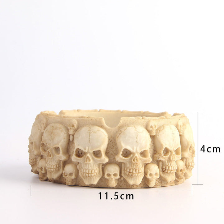 Skull Ashtray Ornament for Distinctive Gothic Decor