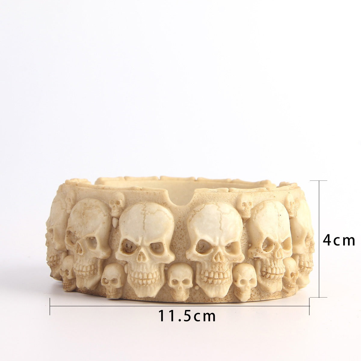 Skull Ashtray Ornament for Distinctive Gothic Decor