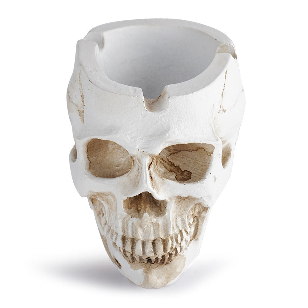 Personalized Skull Ashtray for Gothic Tabletop Decor