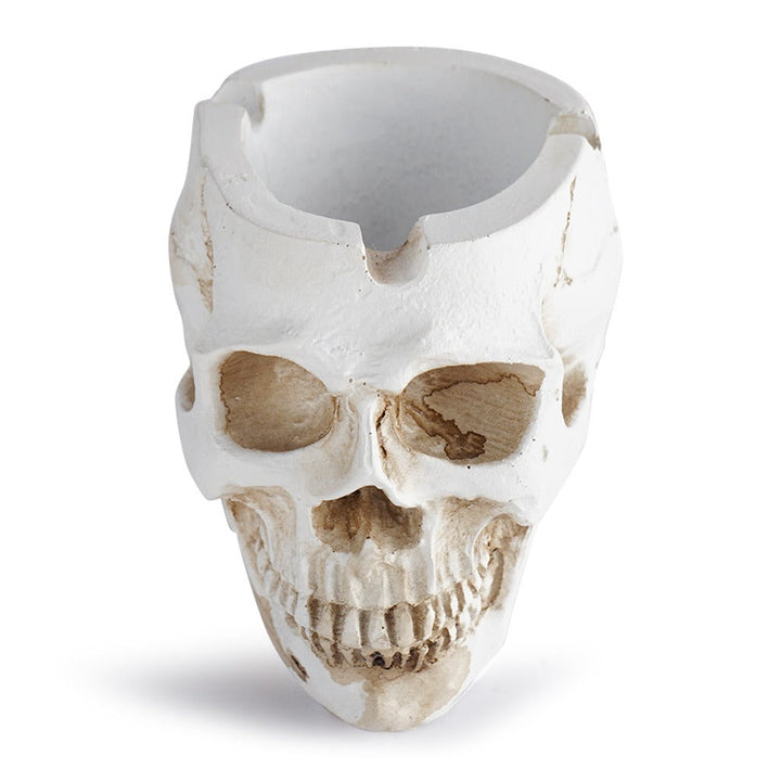 Personalized Skull Ashtray for Gothic Tabletop Decor