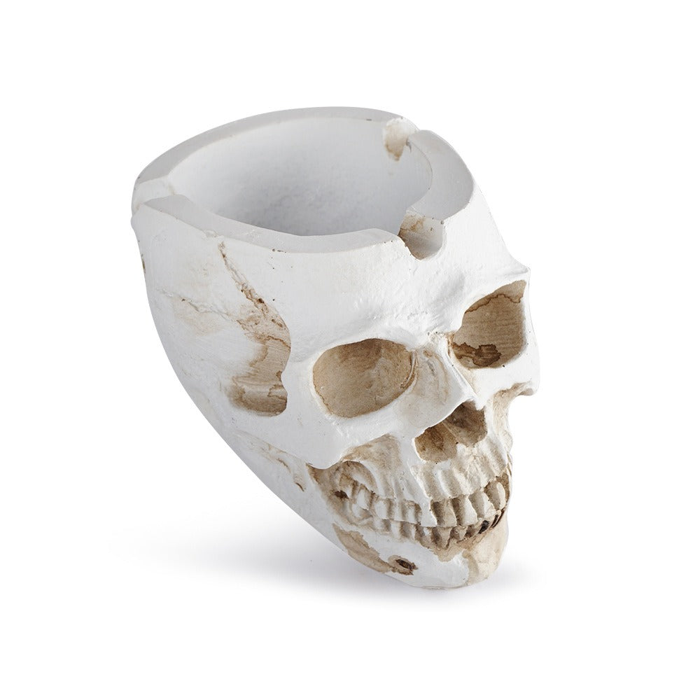 Personalized Skull Ashtray for Gothic Tabletop Decor
