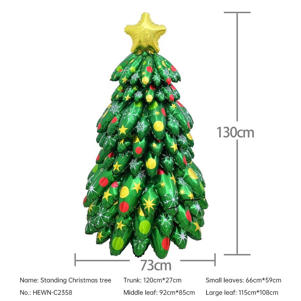 Christmas Tree Balloon Decoration With Festive Gold Star