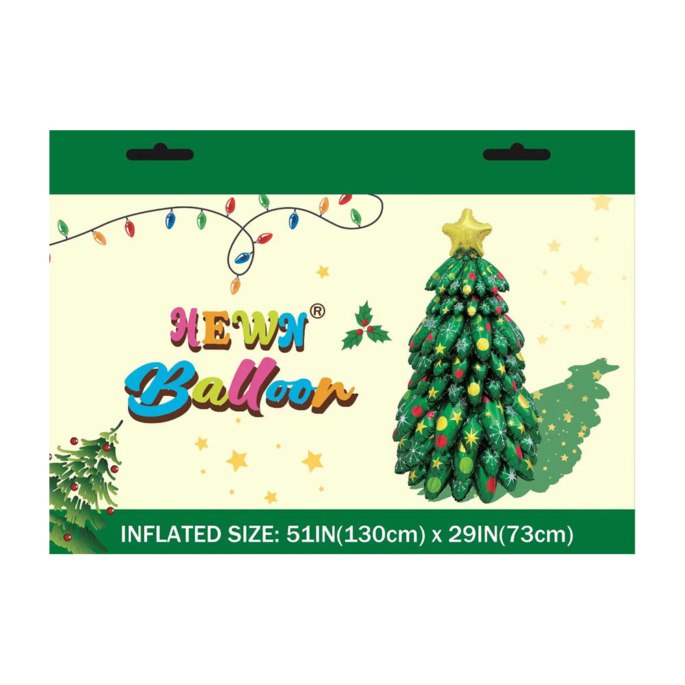 Christmas Tree Balloon Decoration With Festive Gold Star