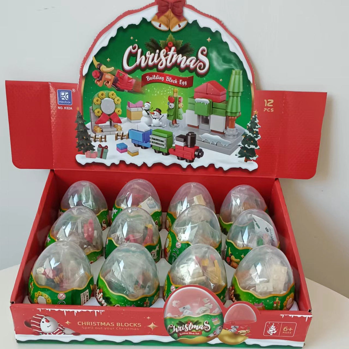 Christmas Building Block Egg With Santa Surprise Toy
