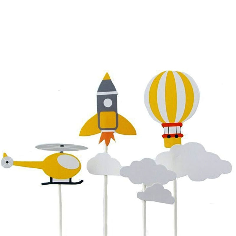 Astronaut Cake Toppers Set, Space Birthday Decorations